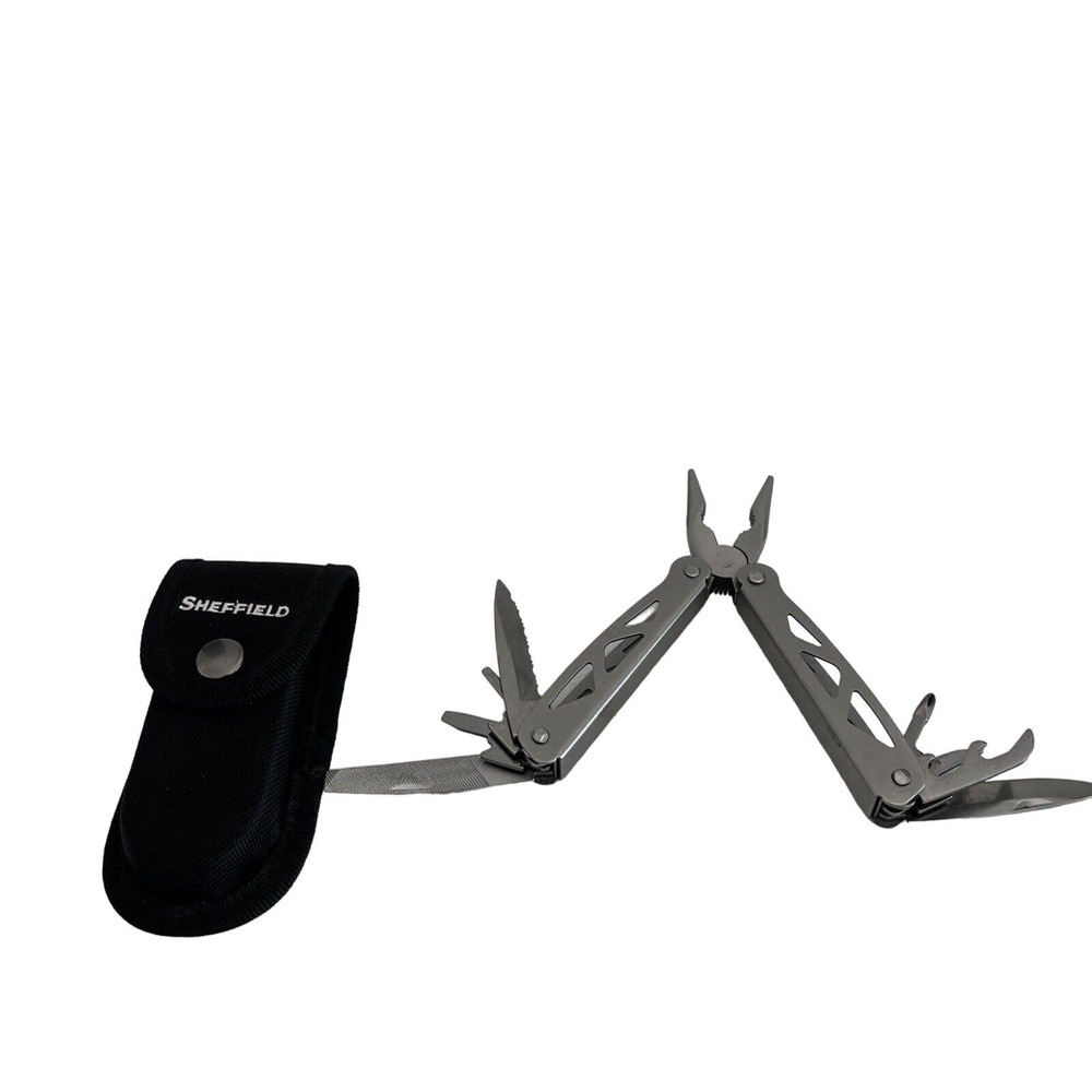 Sheffield 12-IN-1 MULTI TOOL - Pliers, Screwdriver, Knife & More
